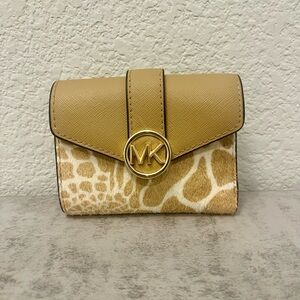Michael Kors Gold and Tan Wallet